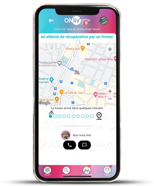 Livraison en moins d'une heure grâce à nos livreurs sur Nice